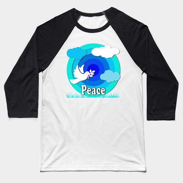 Peace Baseball T-Shirt by oscargml